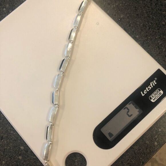 Vintage Sterling silver 925 Bracelet /w genuine Agate stones - Picture 3 of 16